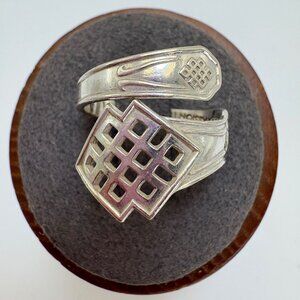 Alex & Ani Solid Sterling Silver 925 Bypass Design Spoon Ring Size 6